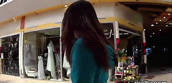  Attractive czech cutie gets tempted in the mall and rode in pov